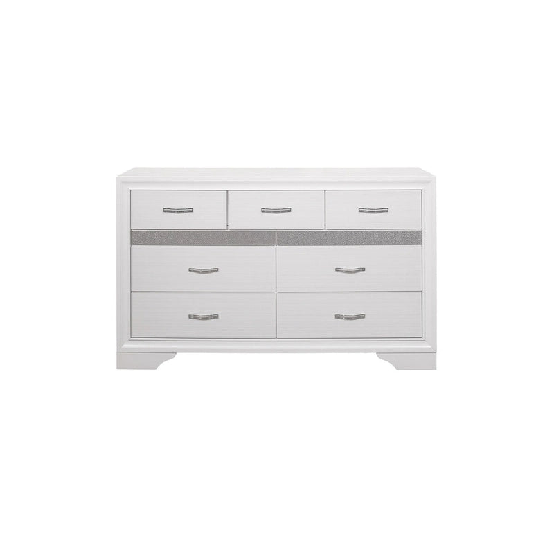Letto a piattaforma imbottito in ecopelle moderna con contenitore Beatrice White