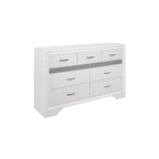 Letto a piattaforma imbottito in ecopelle moderna con contenitore Beatrice White