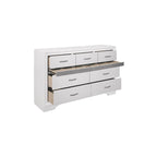 Letto a piattaforma imbottito in ecopelle moderna con contenitore Beatrice White
