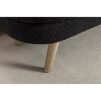 Panca contenitore imbottita con gambe in legno
