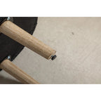 Panca contenitore imbottita con gambe in legno