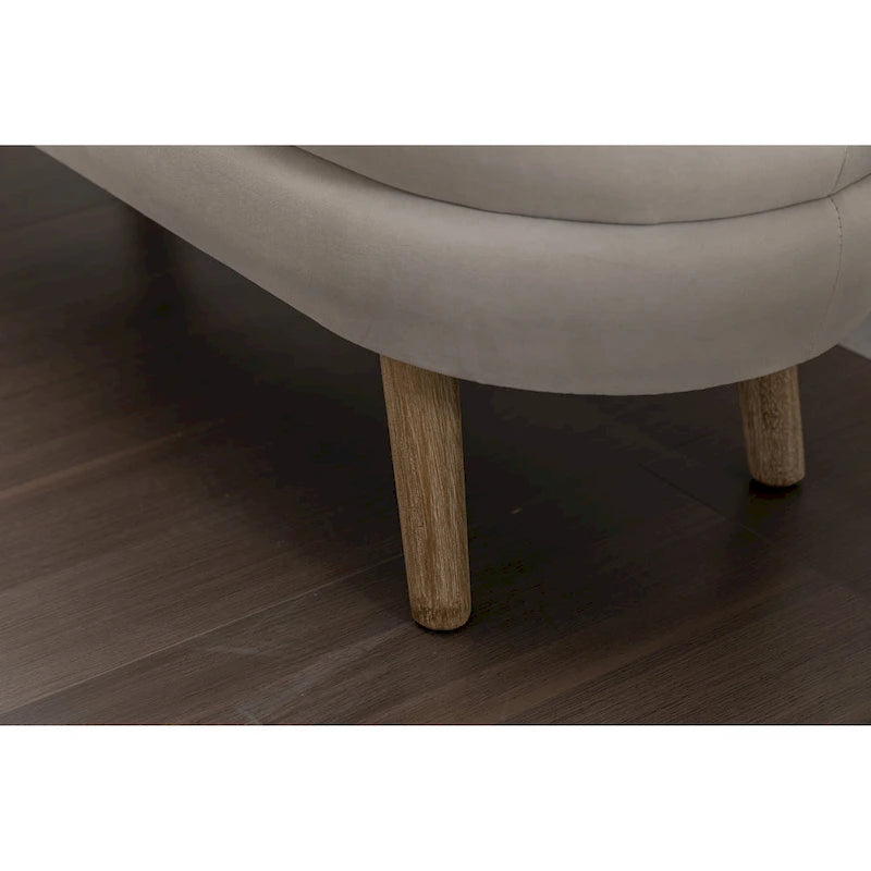 Panca contenitore imbottita con gambe in legno