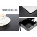 Scrivania da 48" con cassetti, Ampia Postazione Lavoro Computer Laptop in Stile Contemporaneo per Ufficio Domestico con Spazio Contenitore
