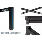 Scrivania da 48" con cassetti, Ampia Postazione Lavoro Computer Laptop in Stile Contemporaneo per Ufficio Domestico con Spazio Contenitore