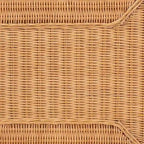 Tavolino da caffè Minahasa in rattan intrecciato bohémien chiaro color miele